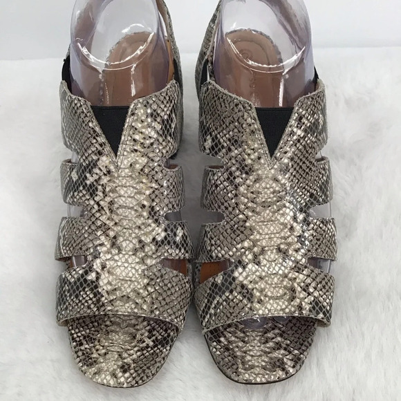 Corso Como Madelina Open Toe Reptile Print Block Heel Slingback NWOT Size 9 - Picture 4 of 10